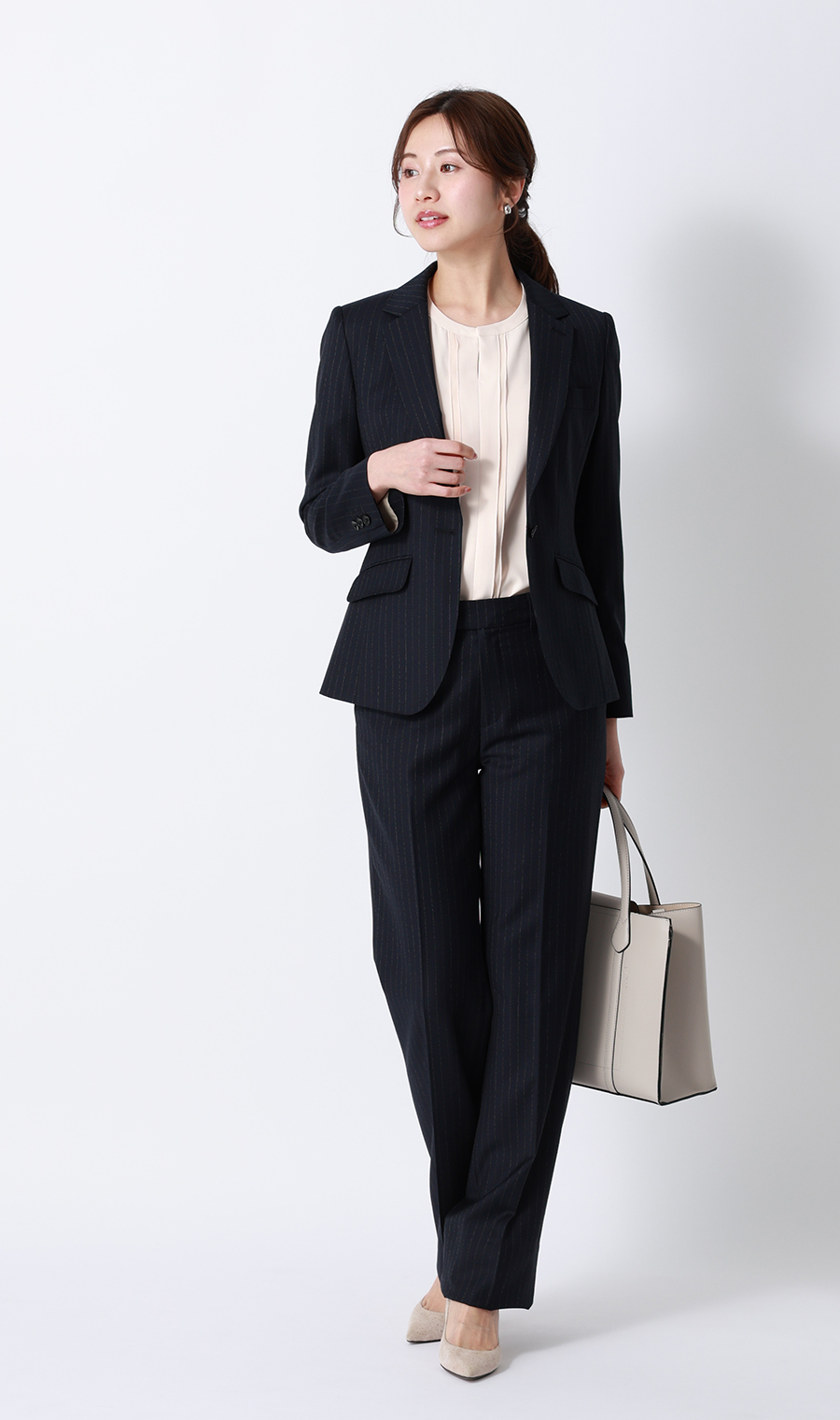 シフォンレイヤーブラウス【長袖】【2WAY】 ピンク S