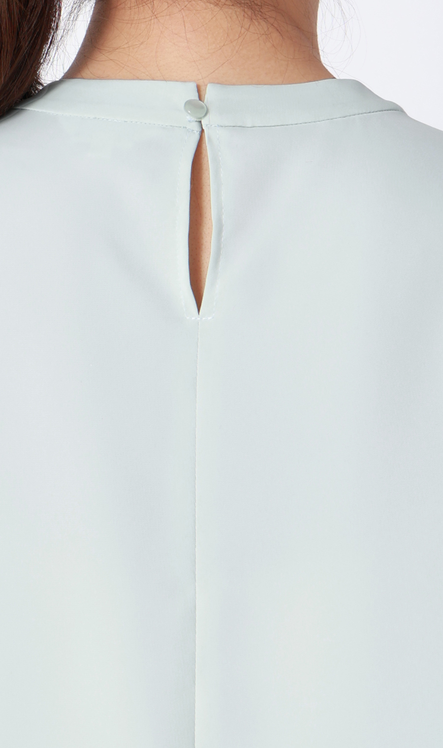 ボウタイ風タックブラウス【長袖】 ミント S