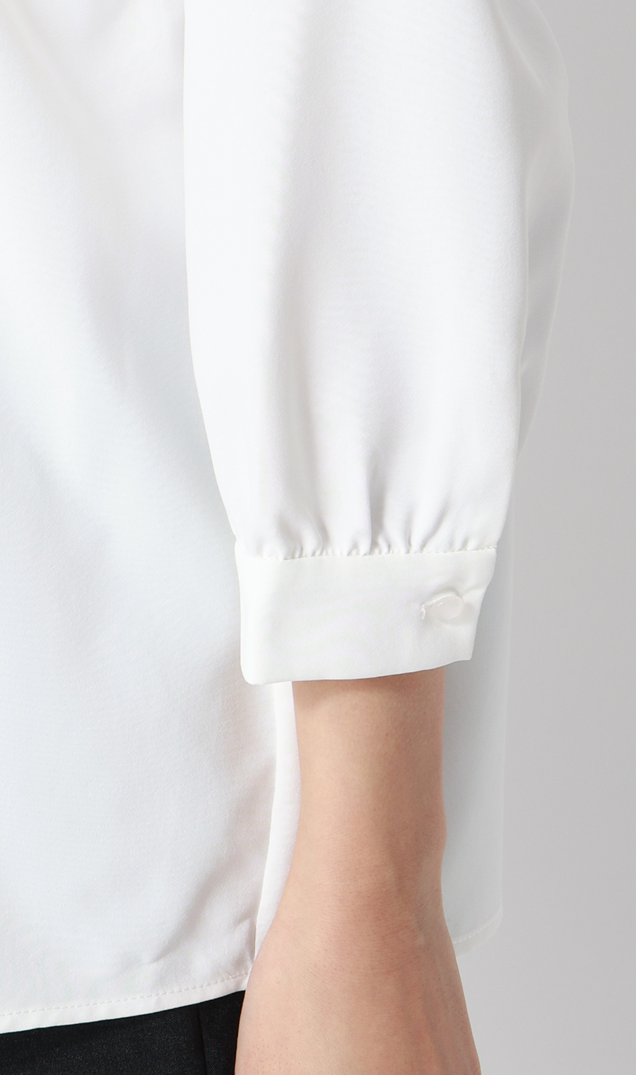 ボウタイブラウス【7分袖】 ホワイト S