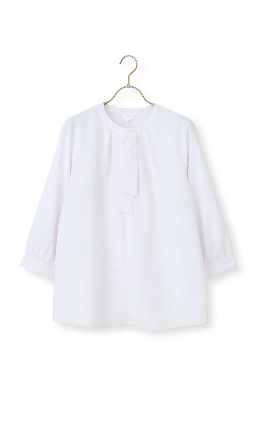 ボウタイブラウス【7分袖】 ピンク S