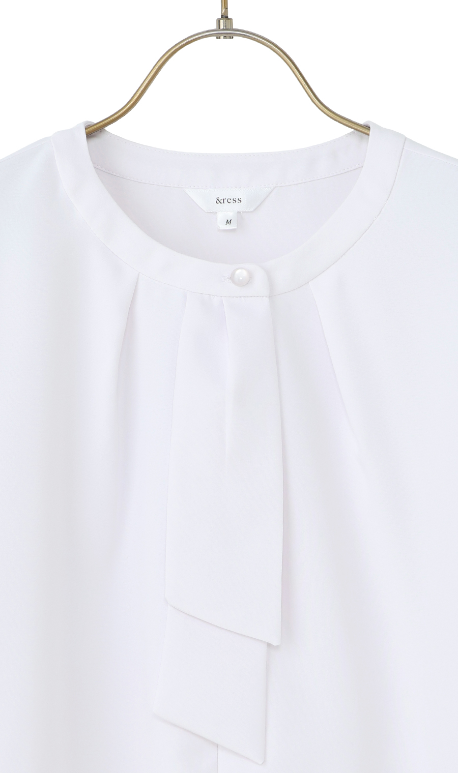 ボウタイブラウス【7分袖】 ピンク S