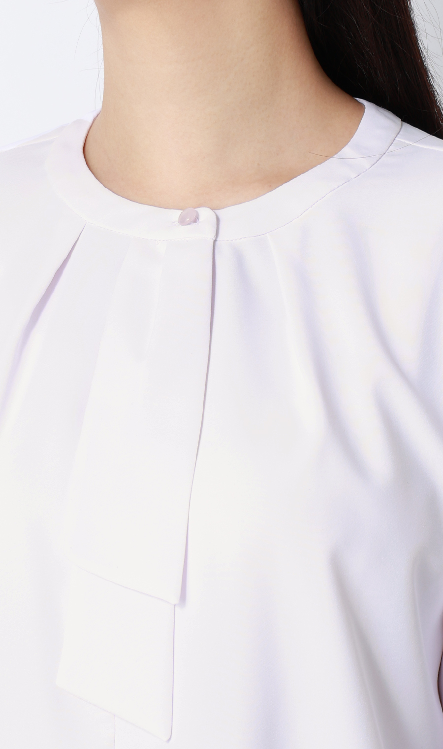 ボウタイブラウス【7分袖】 ピンク S