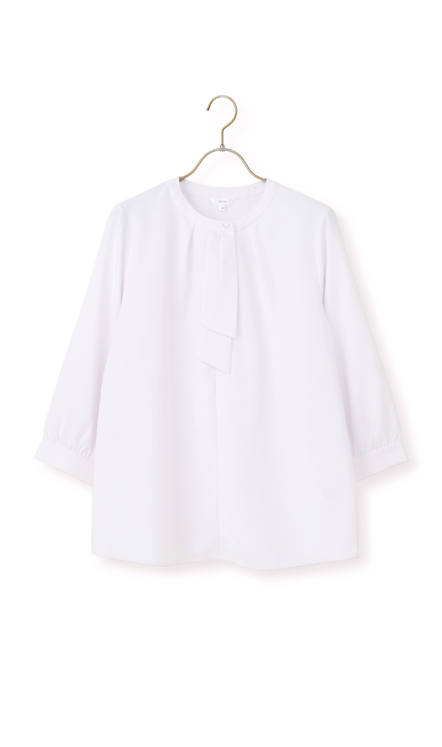 ボウタイブラウス【7分袖】 ピンク S