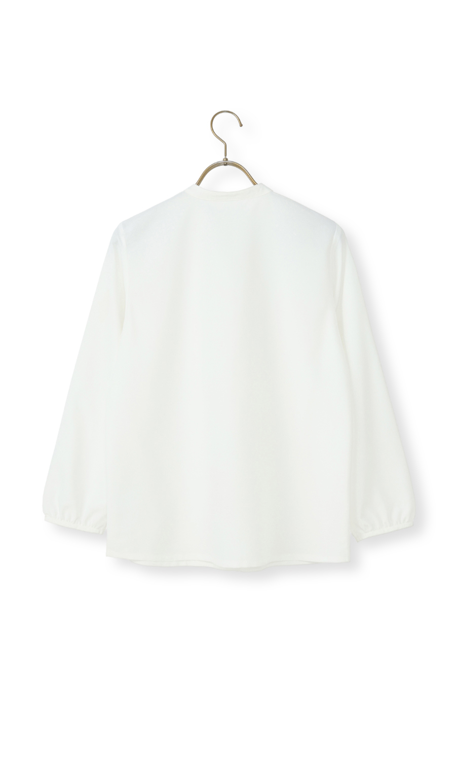 フリルタイブラウス【7分袖】 ホワイト S