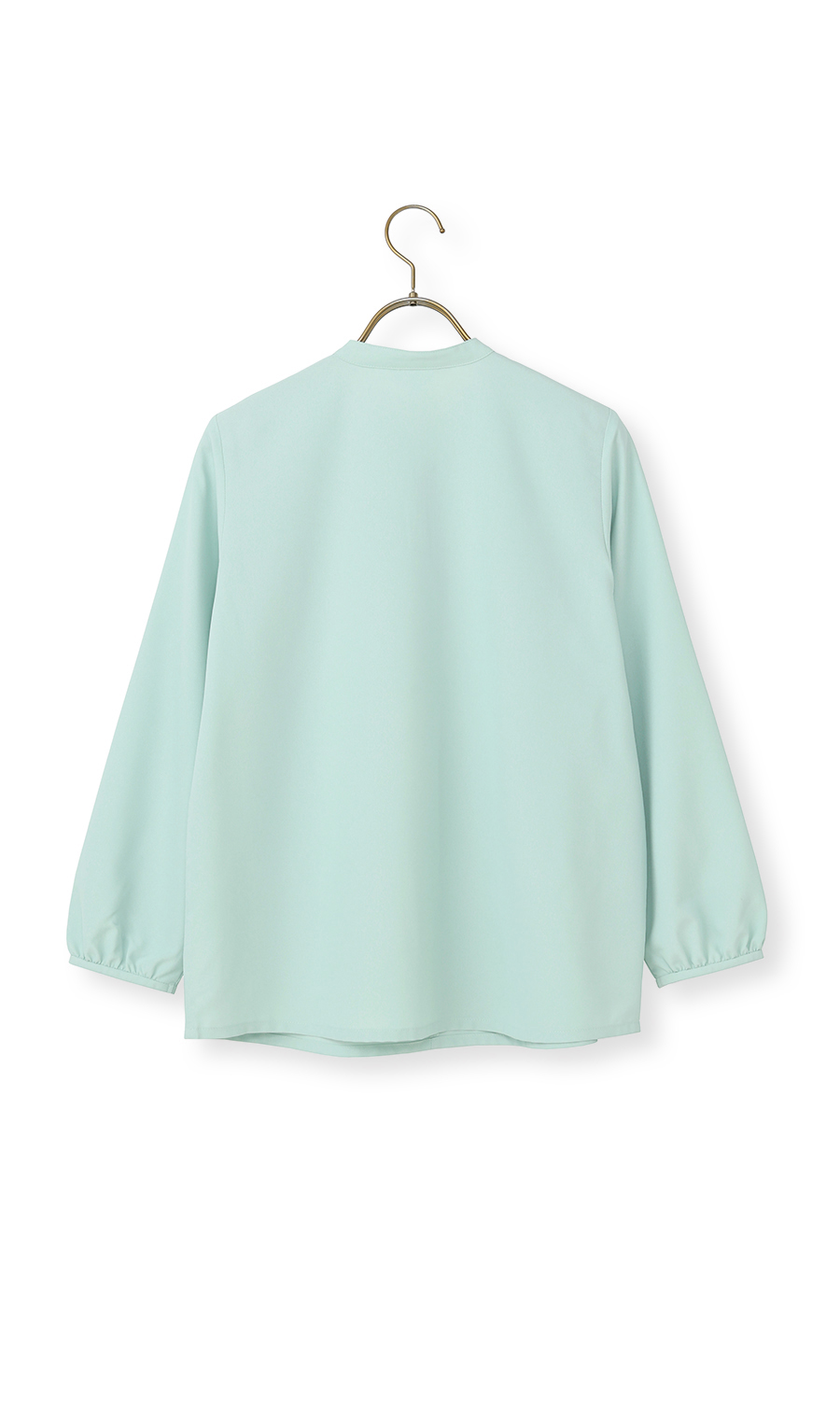 フリルタイブラウス【7分袖】 グリーン S