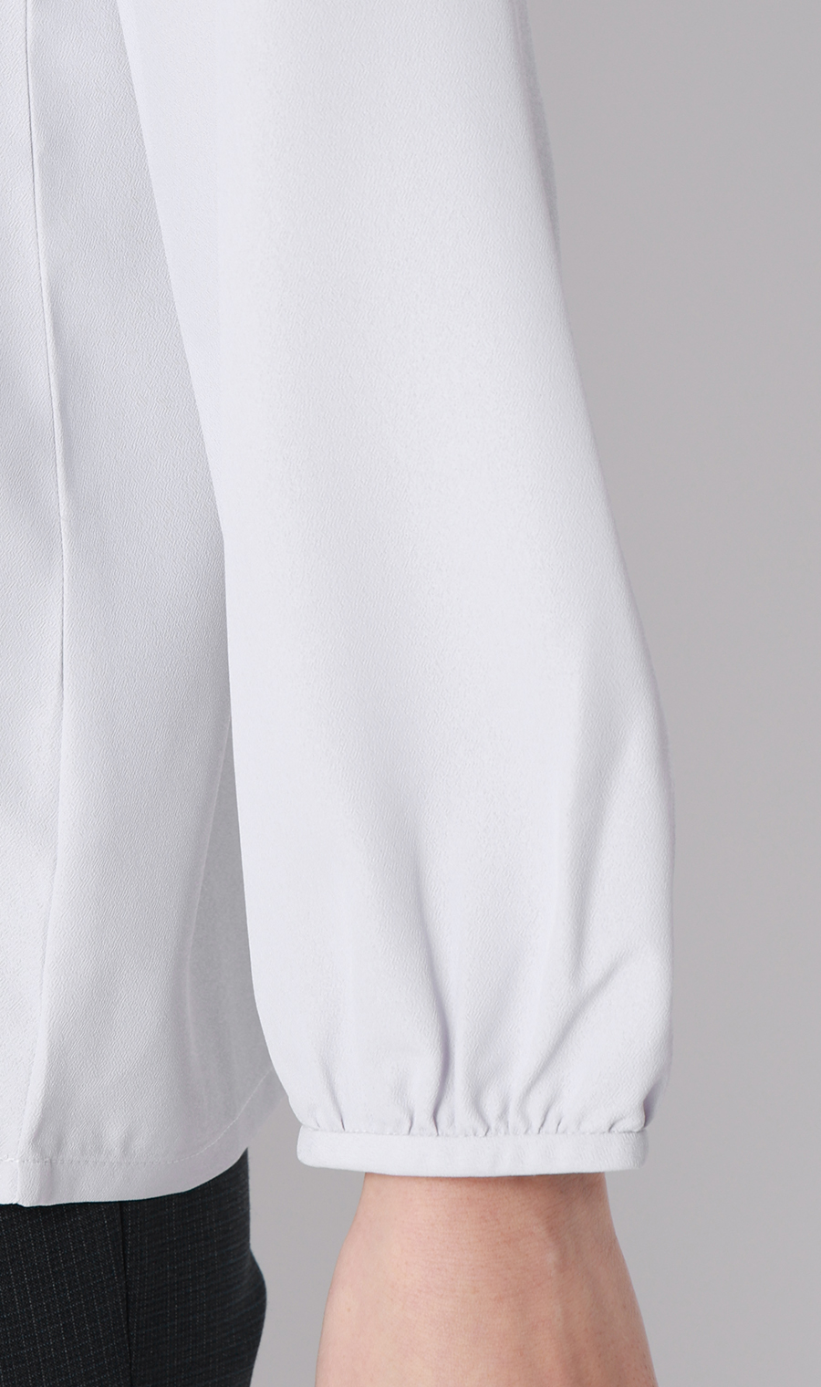 フリルタイブラウス【7分袖】 ラベンダー S