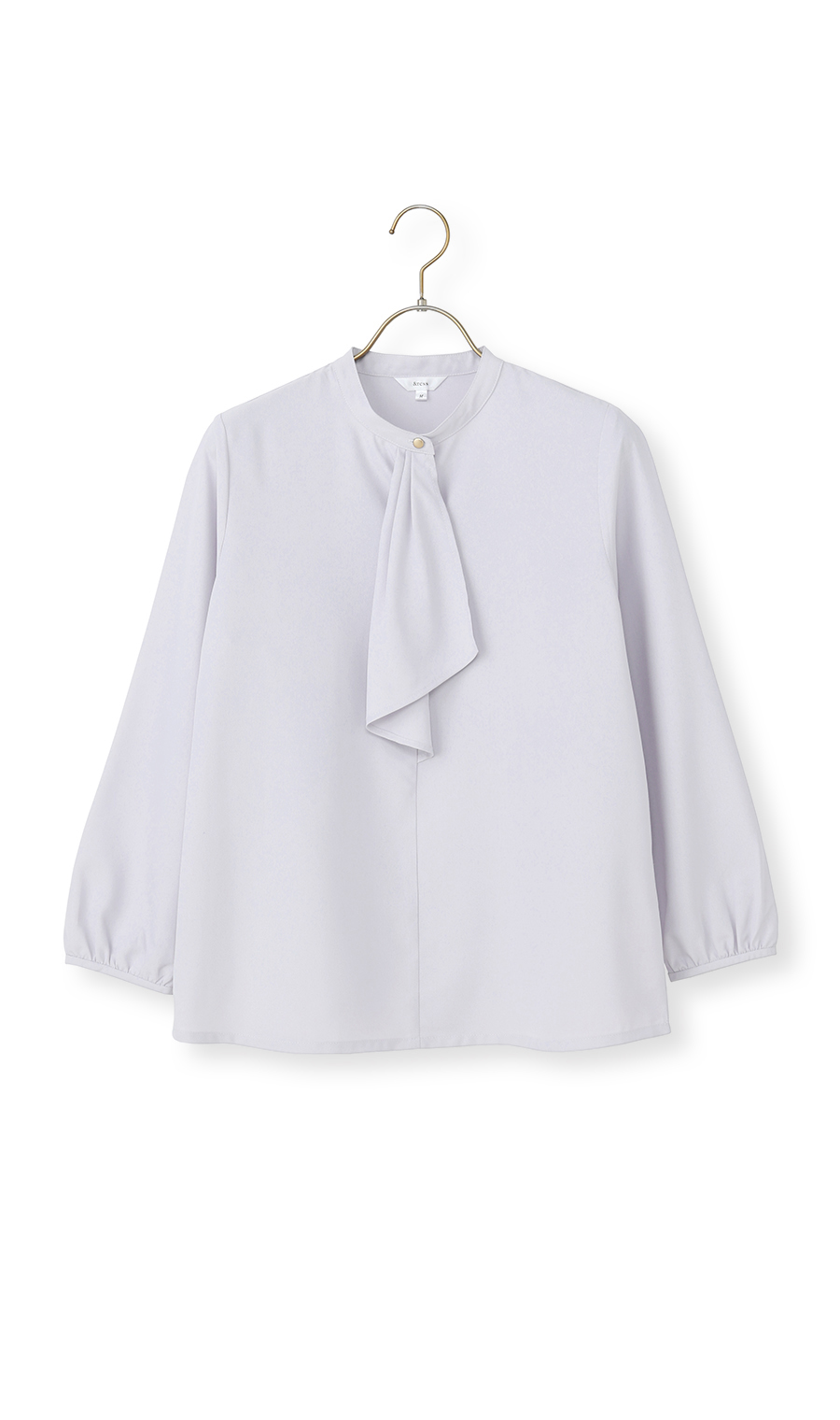 フリルタイブラウス【7分袖】 ラベンダー S