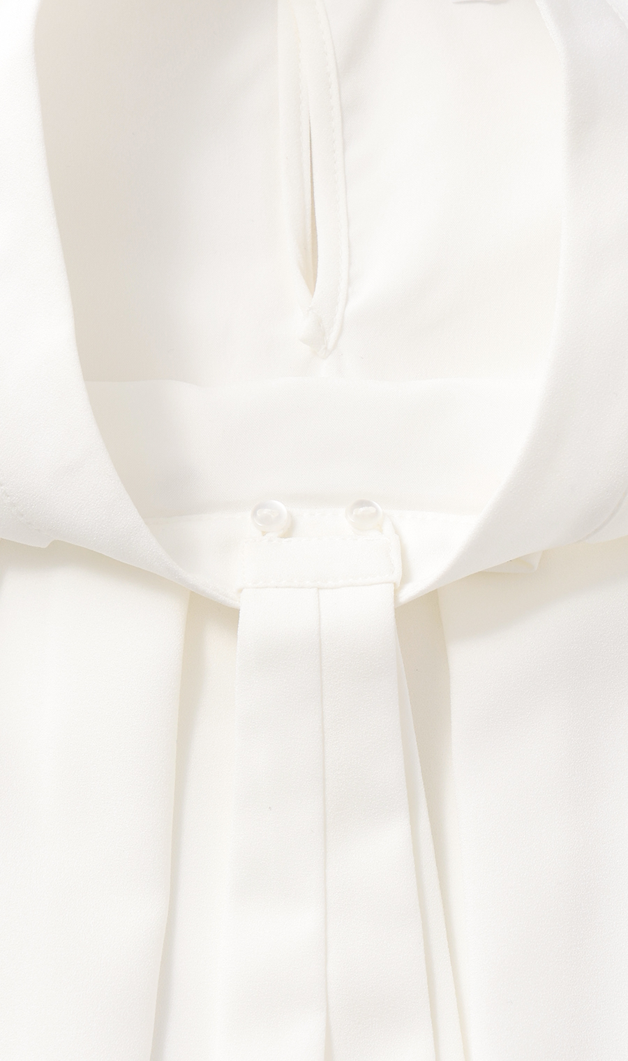 名品アクセサリー付きボウタイブラウス【4WAY】【半袖】 ホワイト S