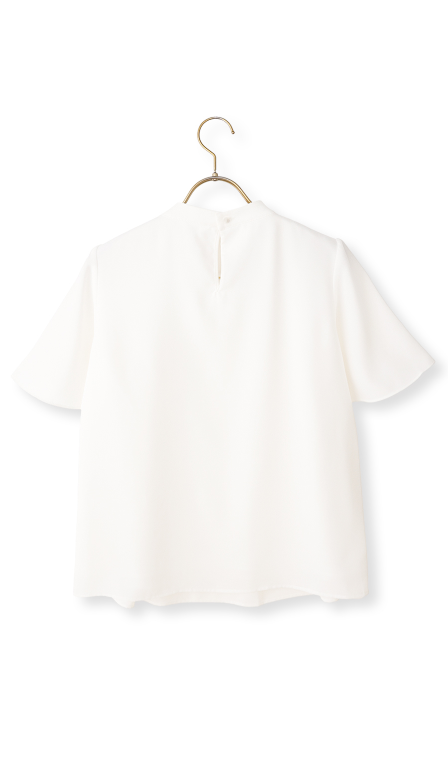 名品アクセサリー付きボウタイブラウス【4WAY】【半袖】 ホワイト S