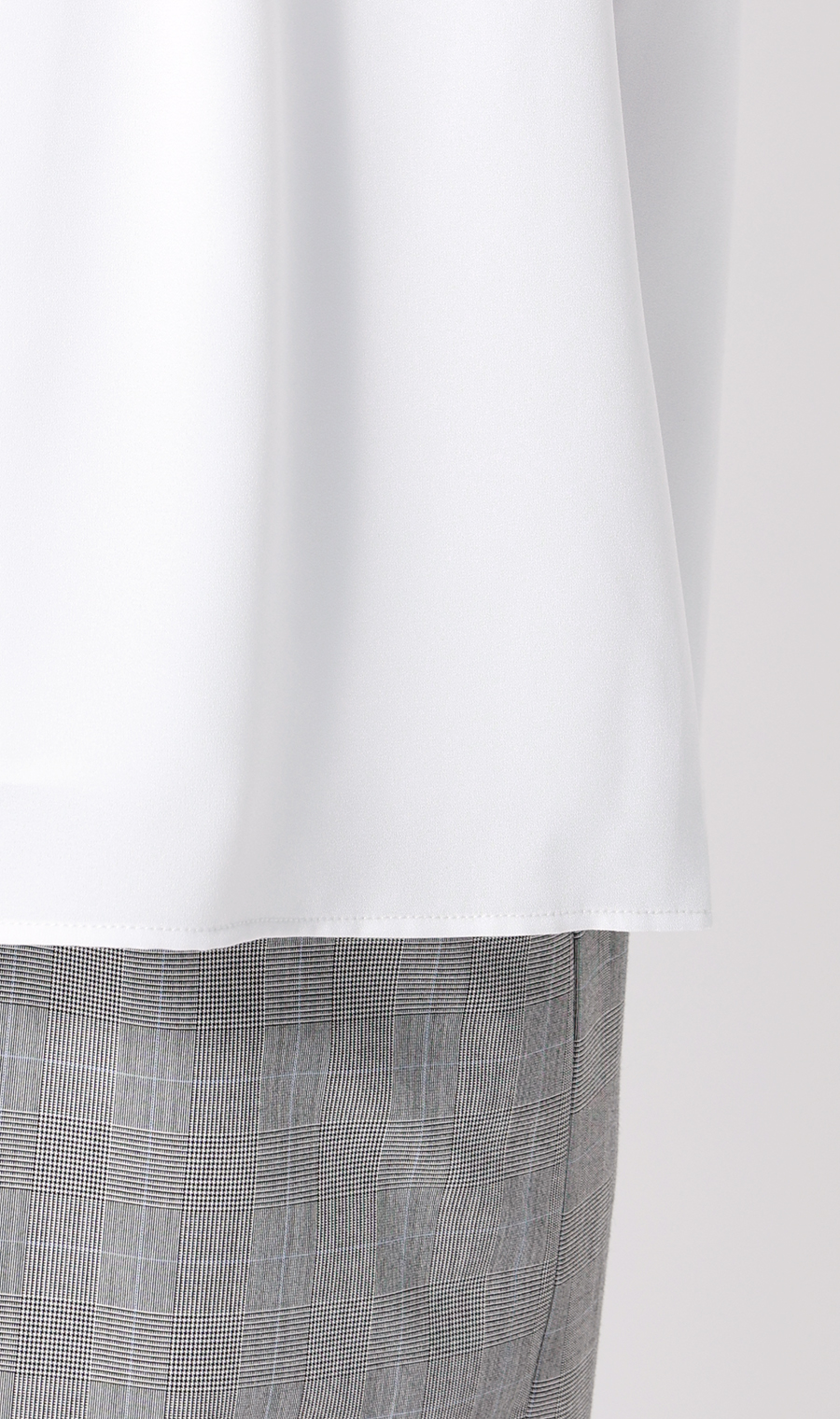 名品アクセサリー付きボウタイブラウス【4WAY】【半袖】 サックス S