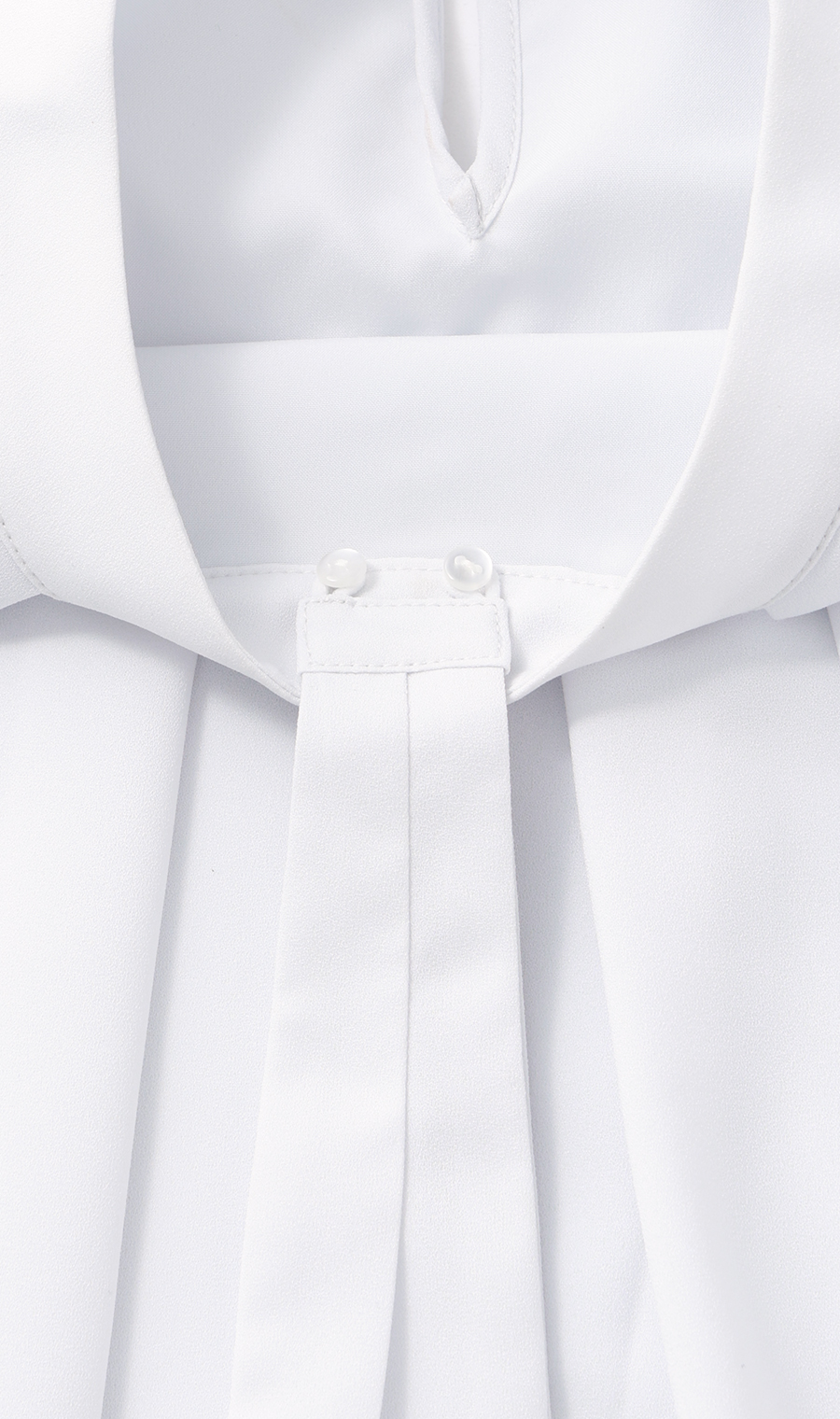 名品アクセサリー付きボウタイブラウス【4WAY】【半袖】 サックス S