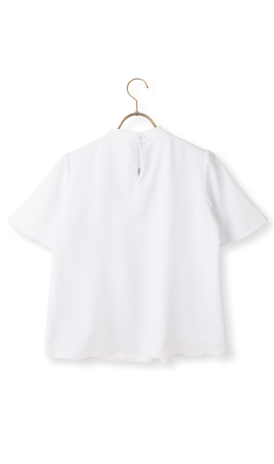 名品アクセサリー付きボウタイブラウス【4WAY】【半袖】 サックス S