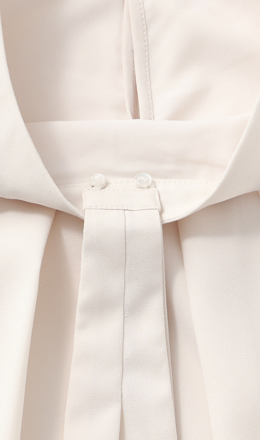 名品アクセサリー付きボウタイブラウス【4WAY】【半袖】 ベージュ S