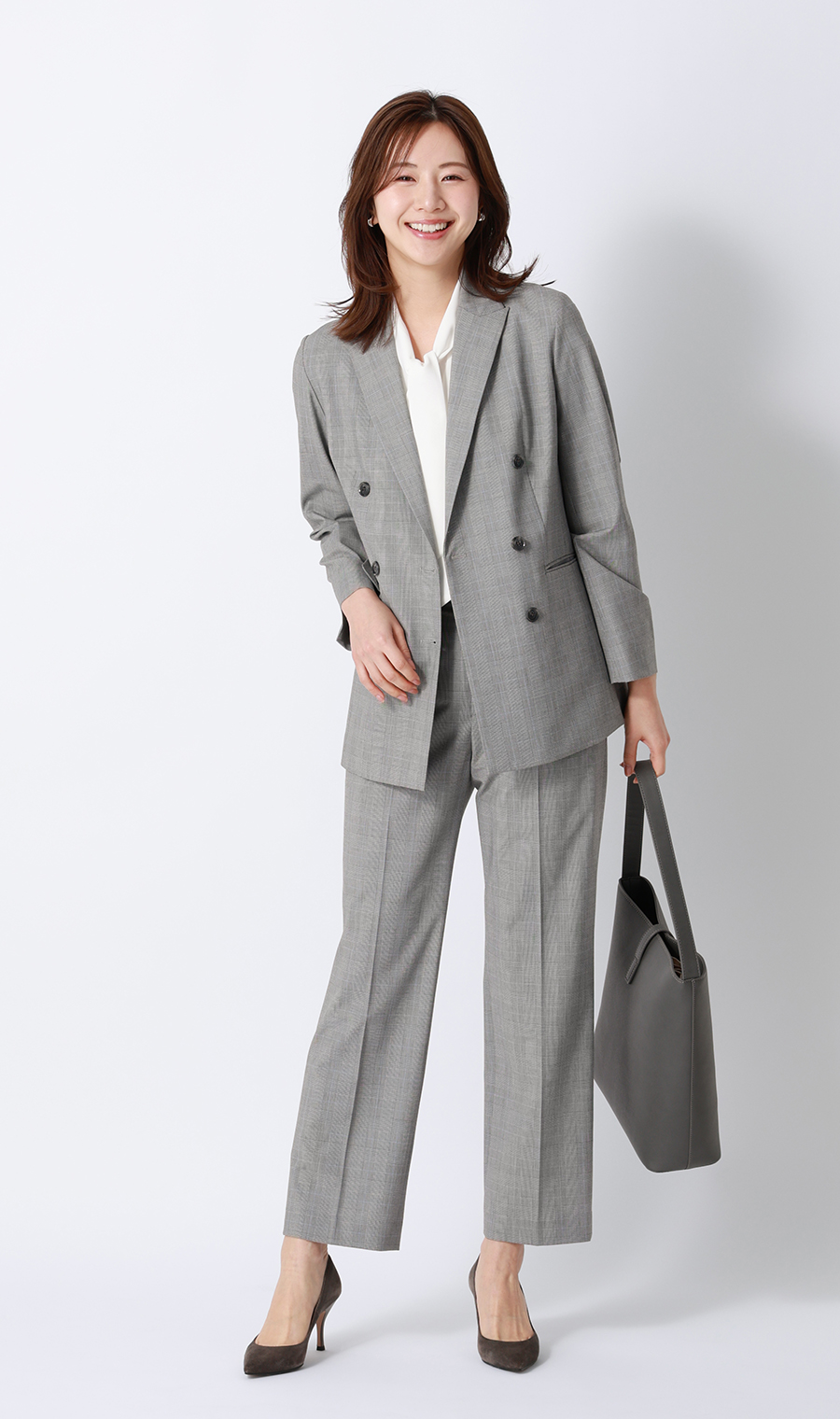 ボウタイドルマンスリーブブラウス【涼】【半袖】 ホワイト M