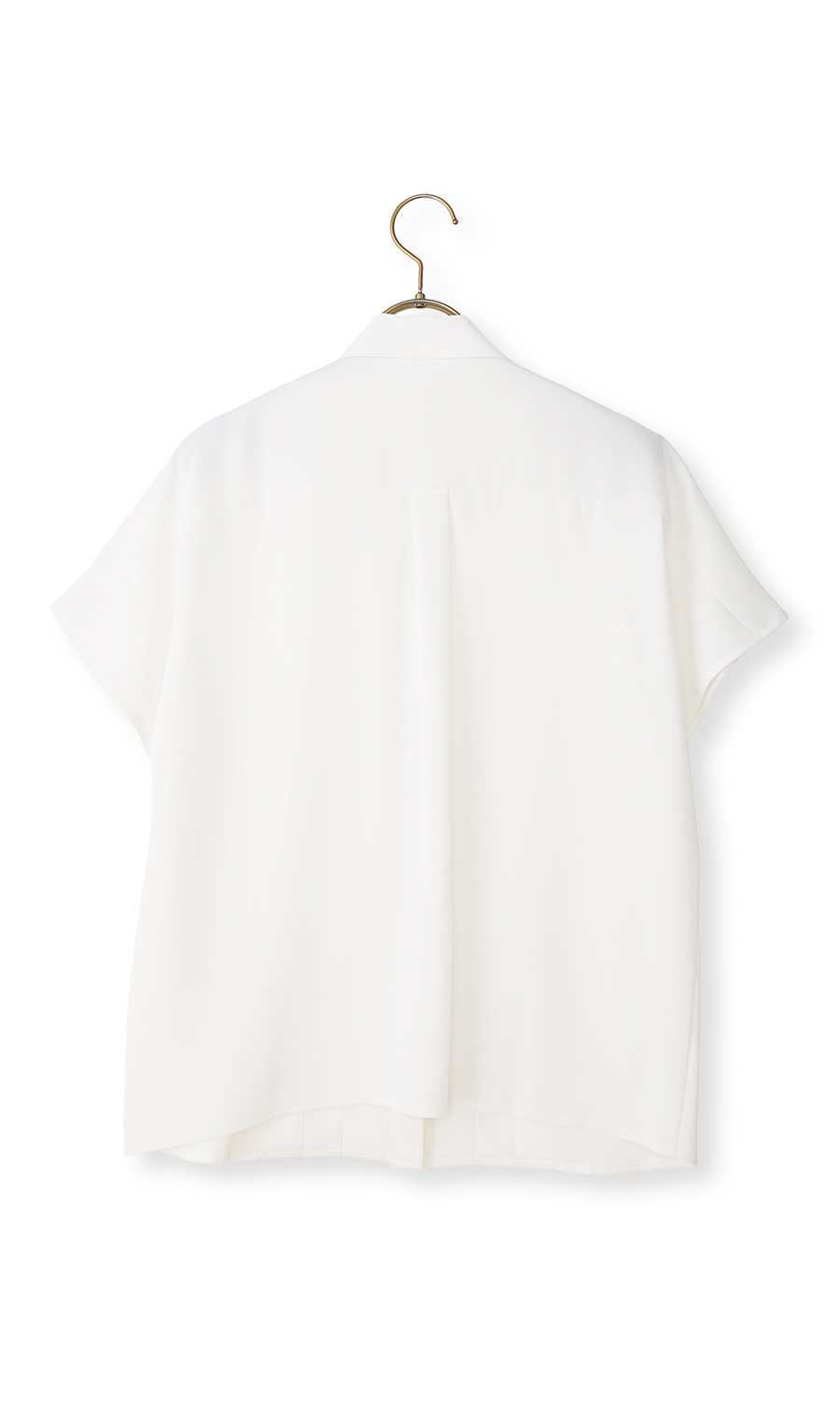 ボウタイドルマンスリーブブラウス【涼】【半袖】 ホワイト S