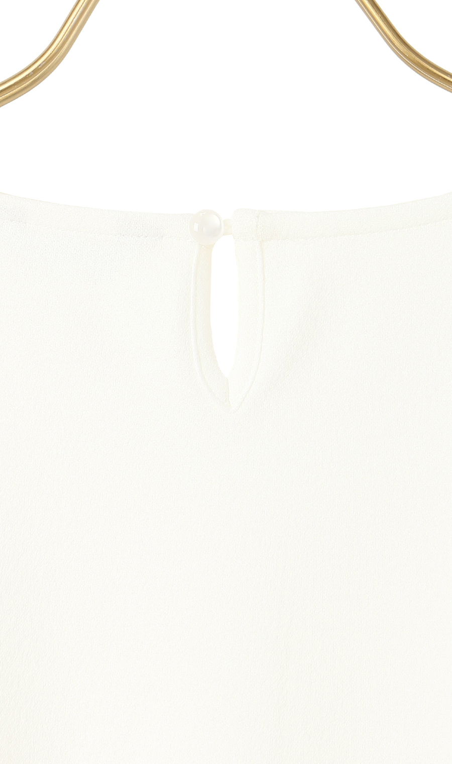 ゼロプレッシャーブラウス【タックデザイン】【長袖】 ホワイト LL