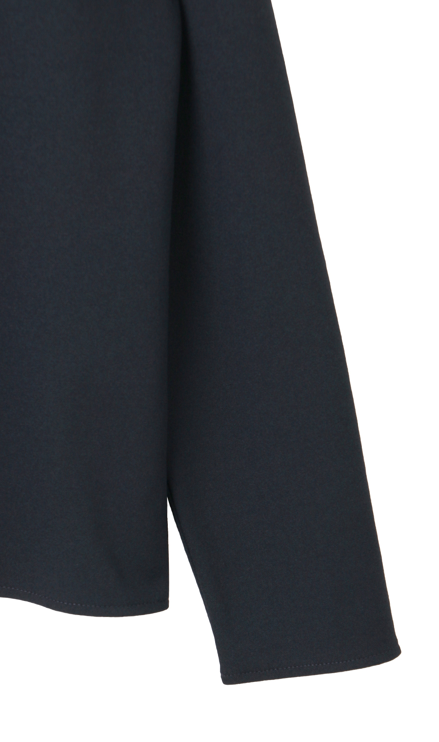 ゼロプレッシャーブラウス【タックデザイン】【長袖】 ネイビー S