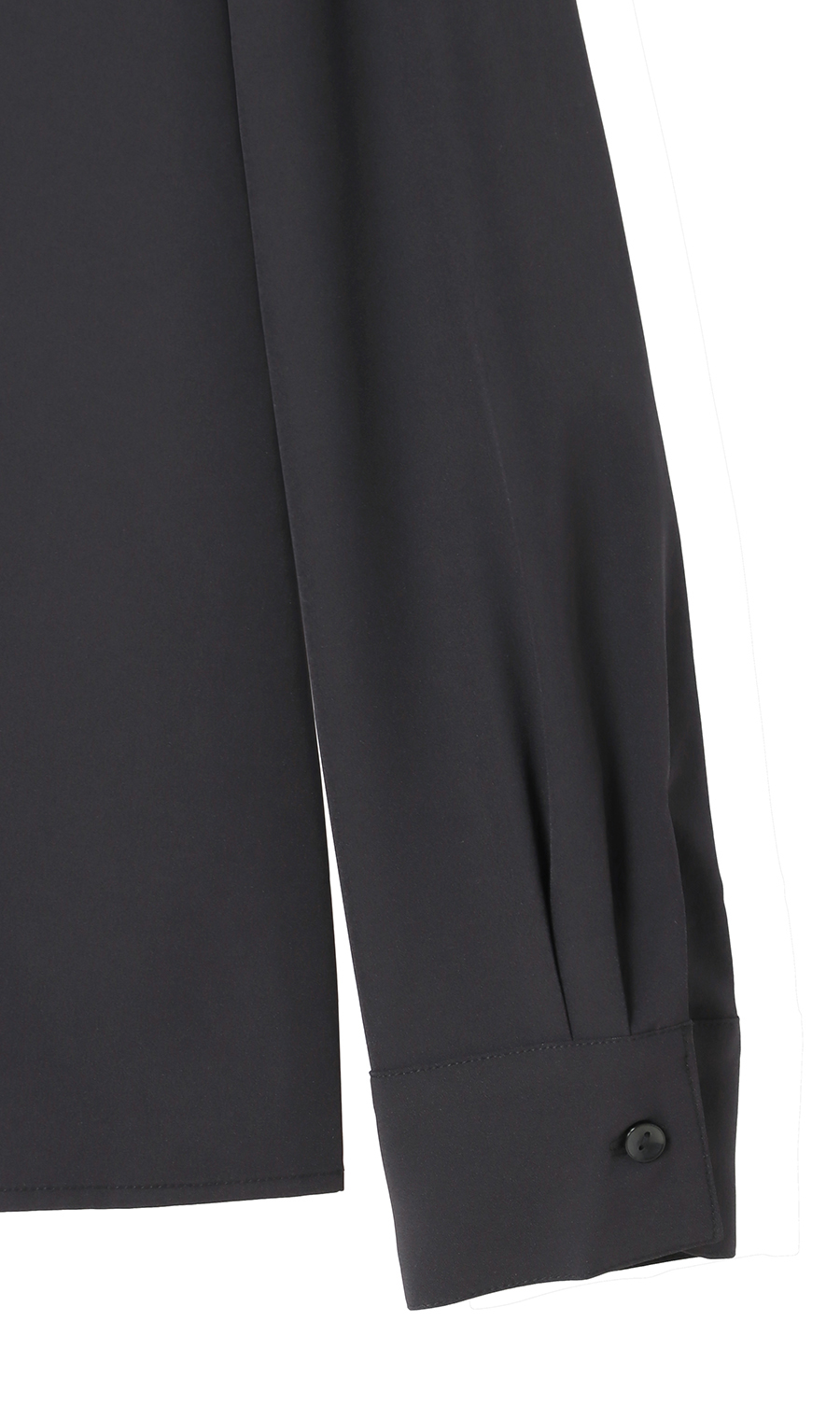 【みんなのブラウス】ゼロプレッシャーブラウス【シャツカラー】【長袖】 ブラック SS