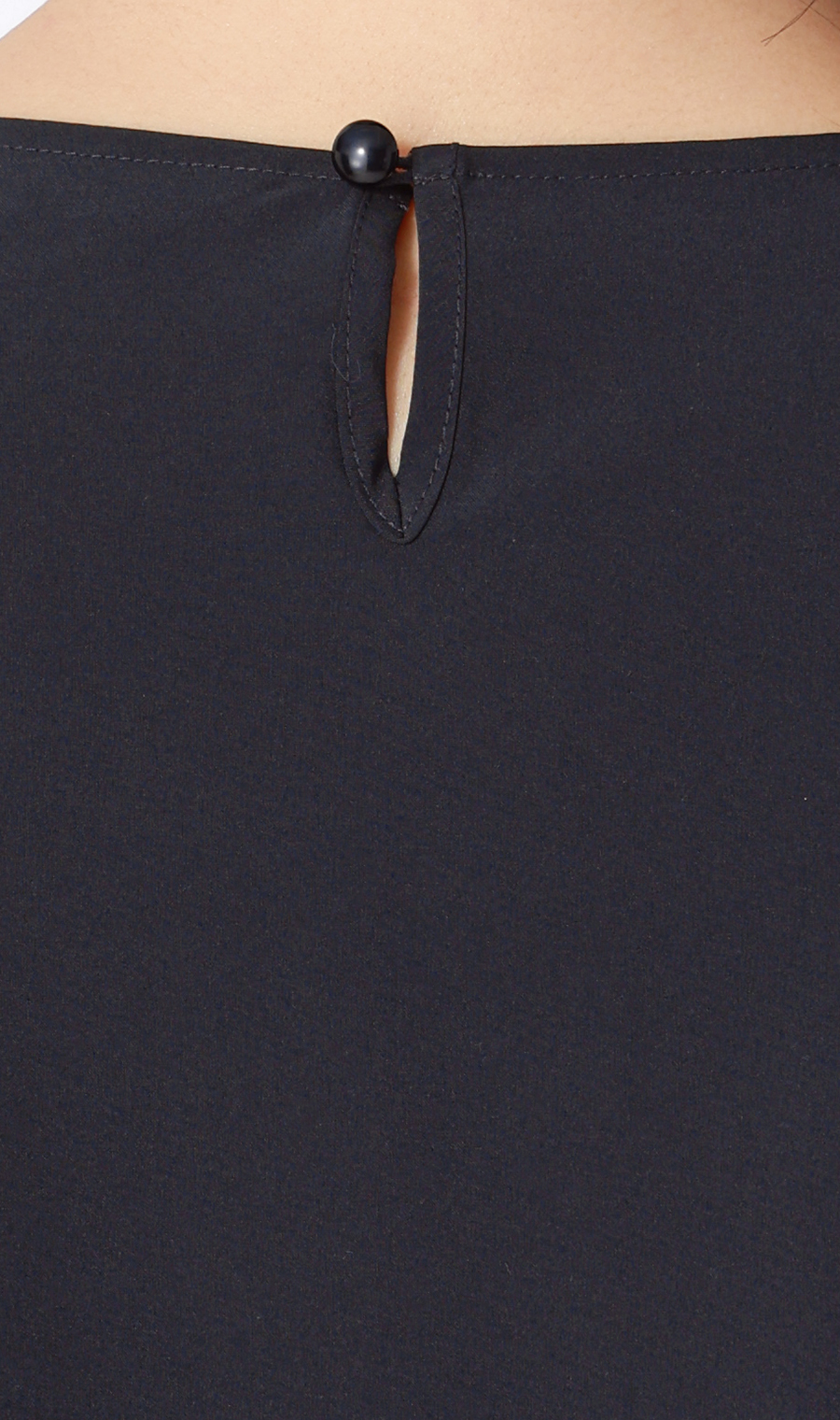 ■【みんなのブラウス】ゼロプレッシャーブラウス【クルーネック】【半袖】【WEB限定】 ネイビー S