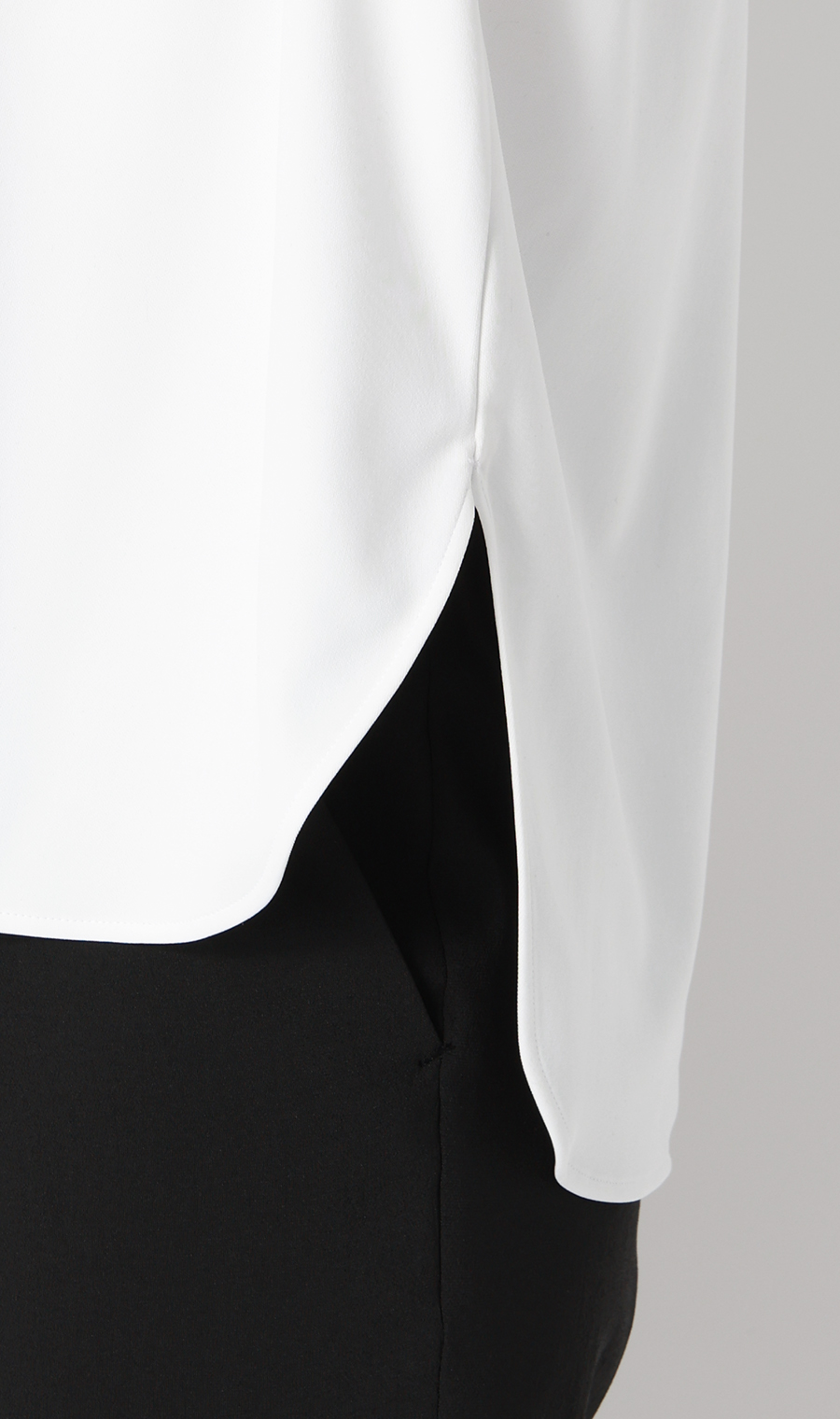 透けないカットソー【フレンチスリーブ】【クルーネック】【#すご】【WEB限定サイズあり】 ホワイト S