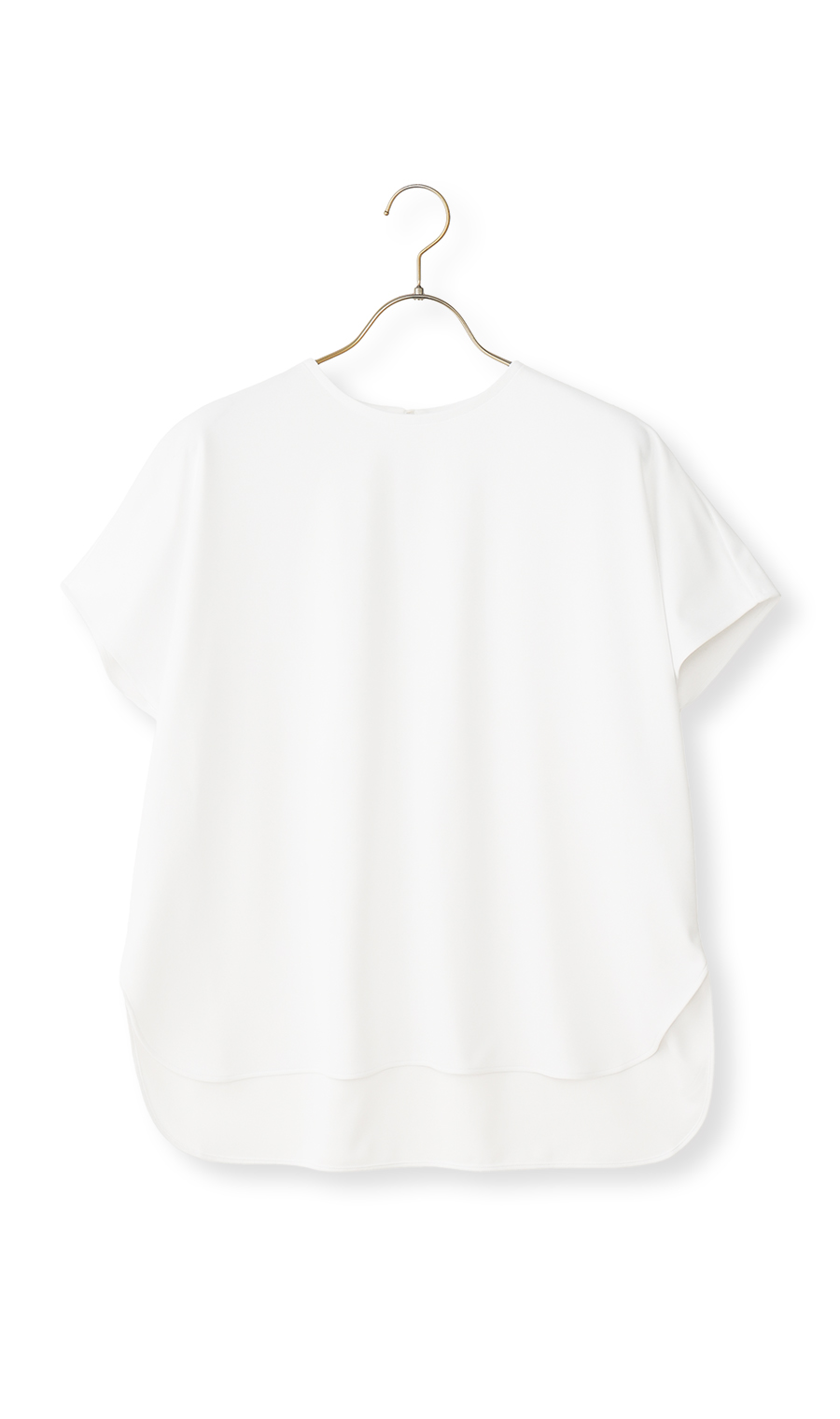 透けないカットソー【フレンチスリーブ】【クルーネック】【#すご】【WEB限定サイズあり】 ホワイト S