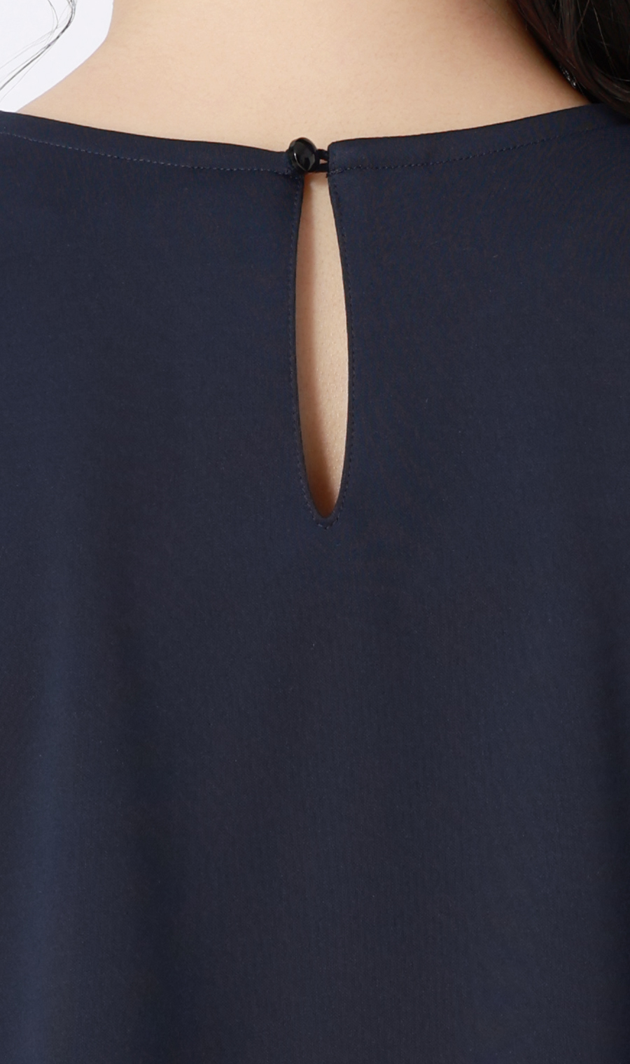 透けないカットソー【フレンチスリーブ】【クルーネック】【＃すご】【WEB限定】 ネイビー S