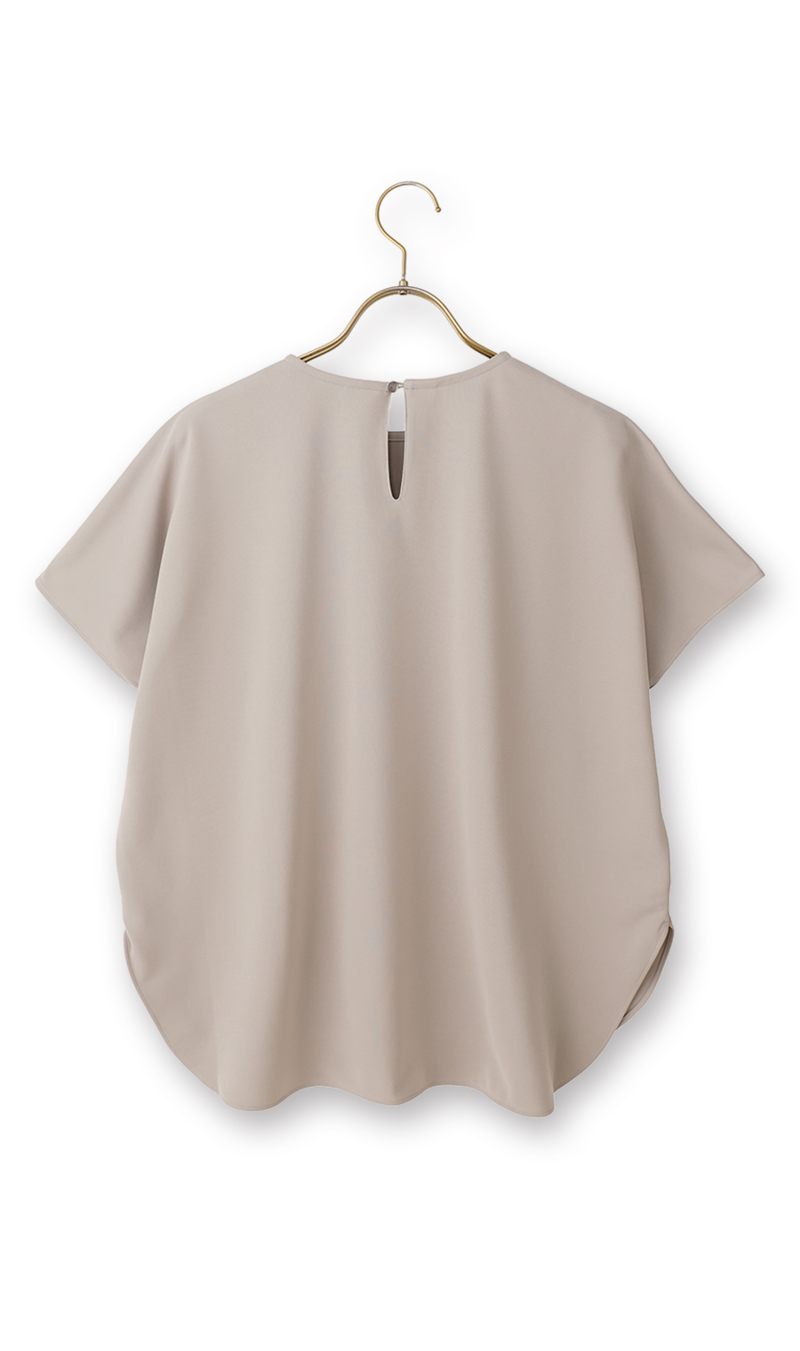 透けないカットソー【フレンチスリーブ】【クルーネック】【＃すご】【WEB限定サイズあり】 グレージュ S