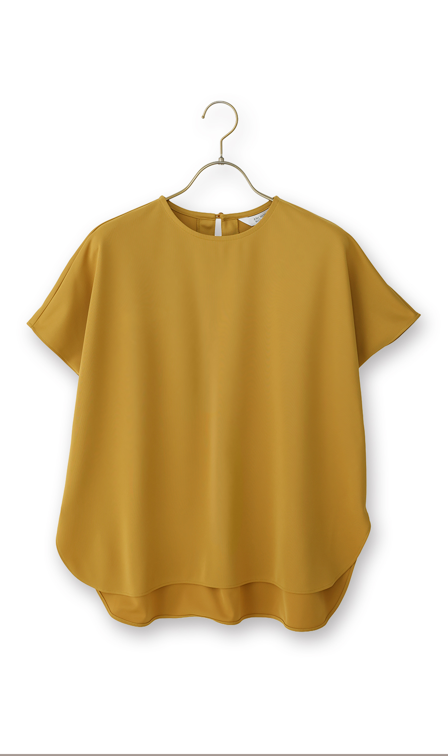 透けないカットソー【フレンチスリーブ】【クルーネック】【＃すご】【WEB限定サイズあり】 マスタード S