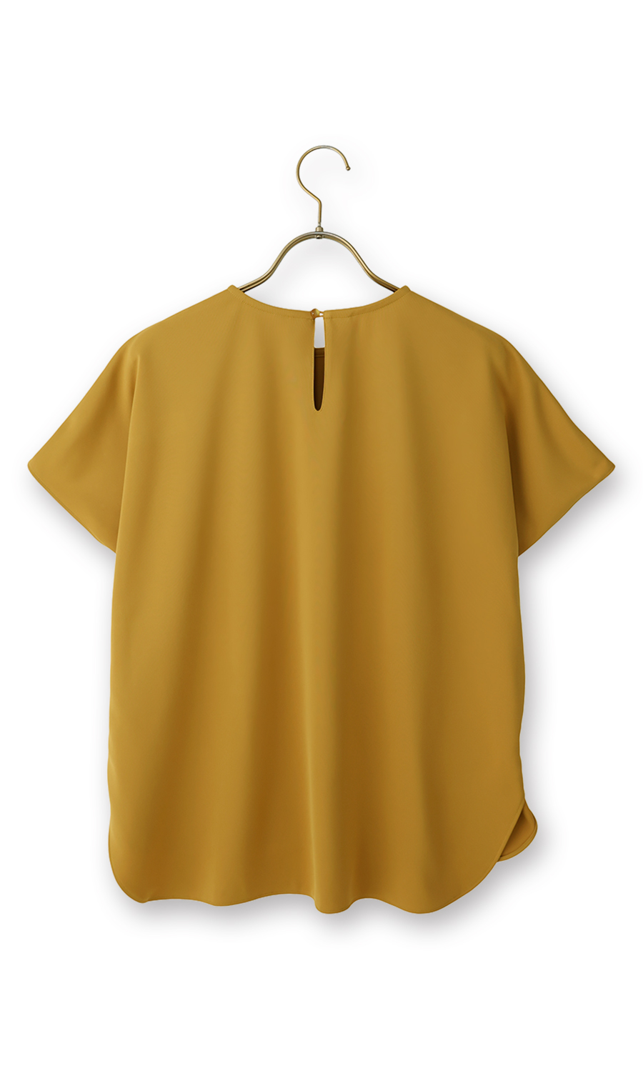 透けないカットソー【フレンチスリーブ】【クルーネック】【＃すご】【WEB限定サイズあり】 マスタード S