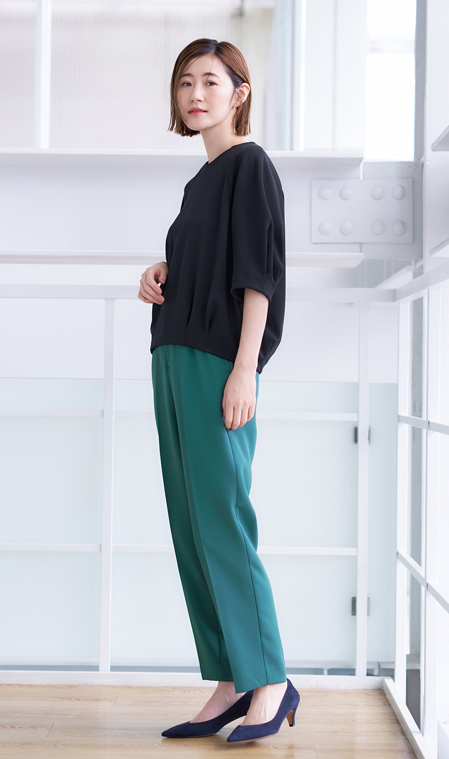 ダンボールニットコクーンプルオーバー【セットアップ着用可】 ネイビー M