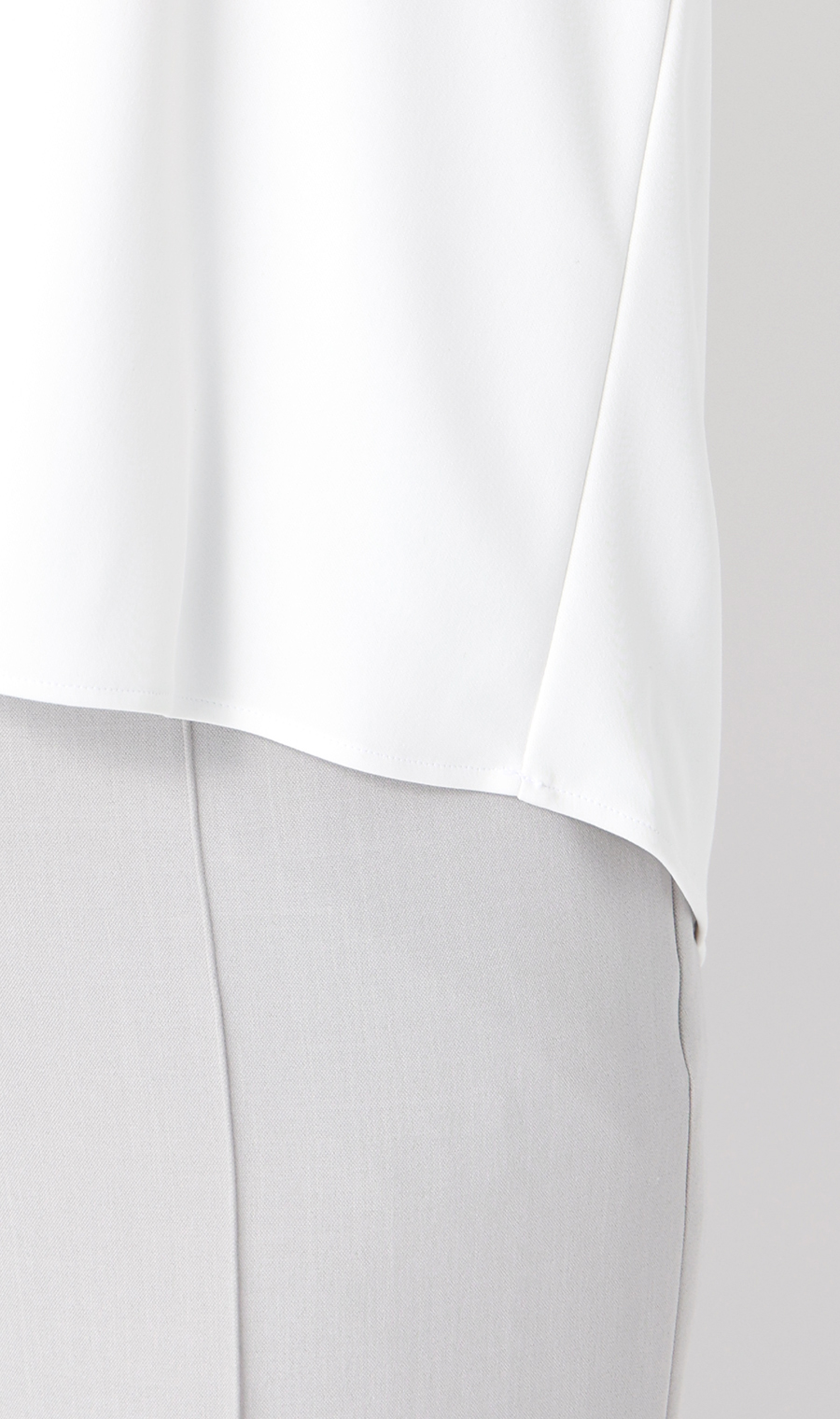 透けないカットソー【半袖】【キーネック】【WEB・アオプラ高円寺北口店限定】 ホワイト S