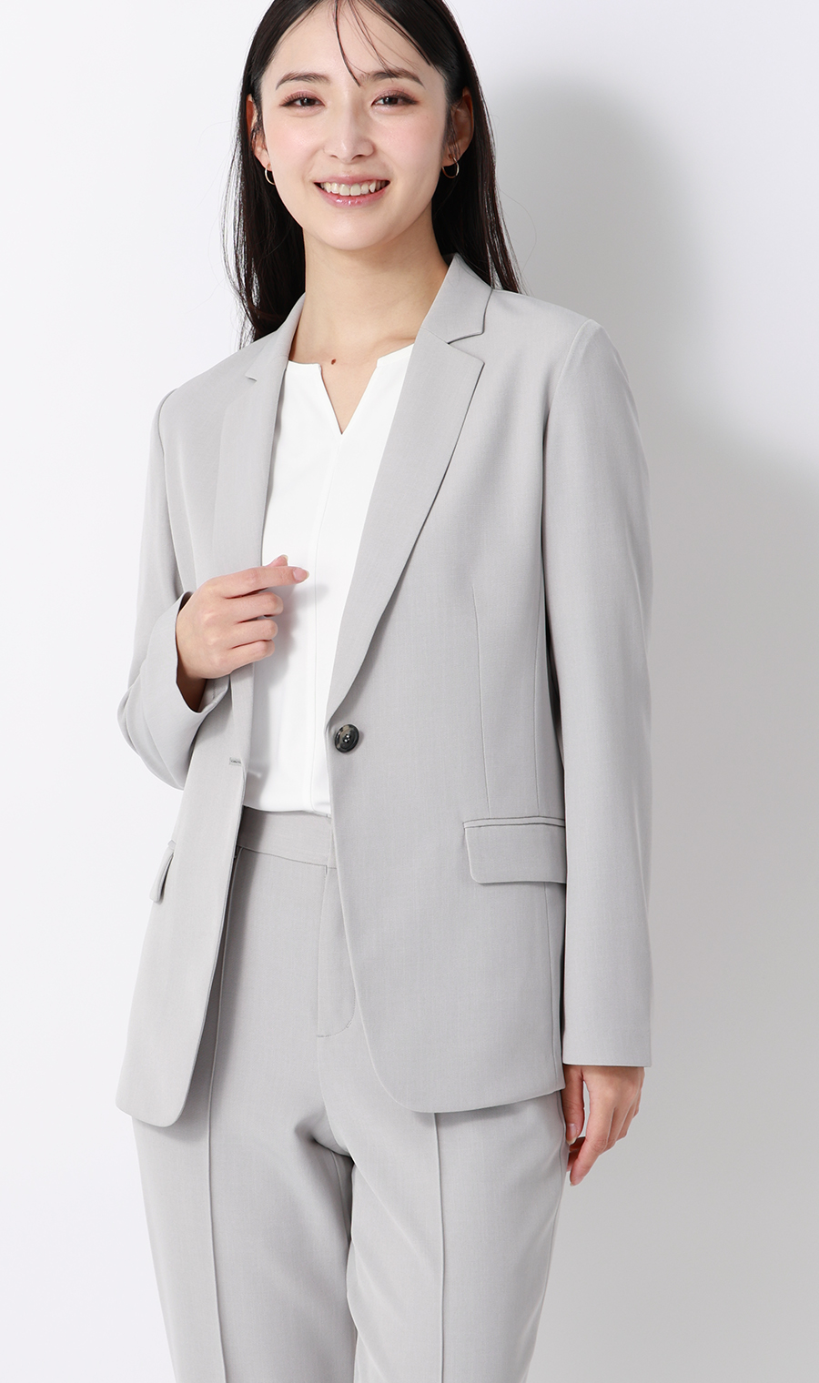 透けないカットソー【半袖】【キーネック】【WEB・アオプラ高円寺北口店限定】 ホワイト S