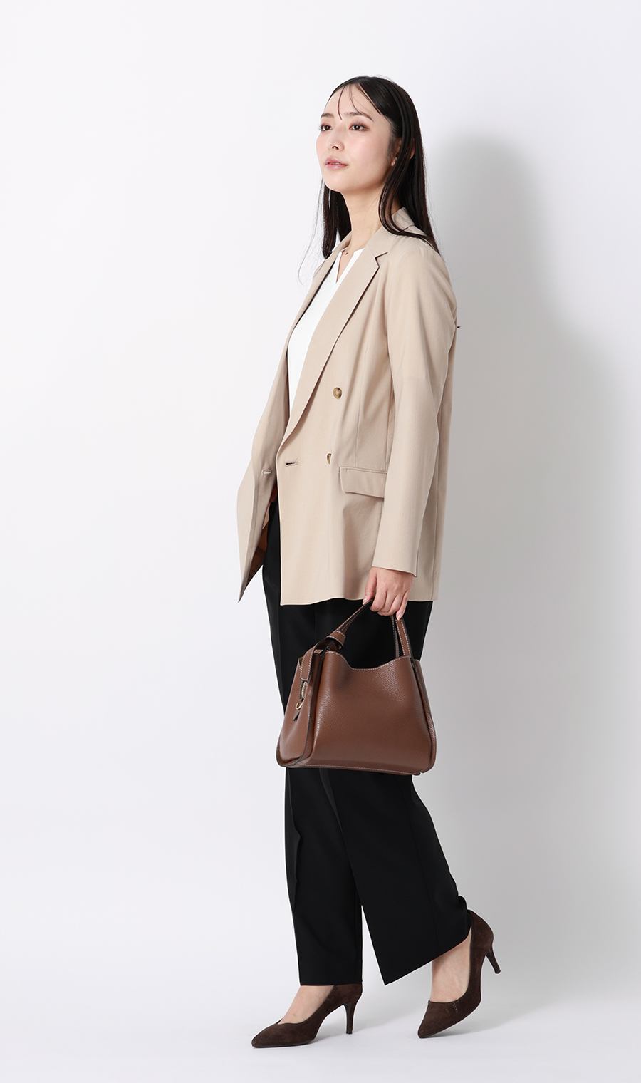 透けないカットソー【半袖】【キーネック】【WEB・アオプラ高円寺北口店限定】 ホワイト S