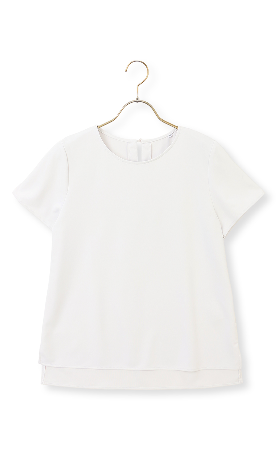 クルーネックカットソー【半袖】 ライトグレー M