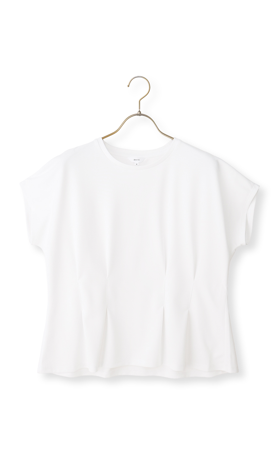 透けないカットソー【半袖】【ペプラム】【＃すご】【WEB限定サイズあり】 ホワイト S