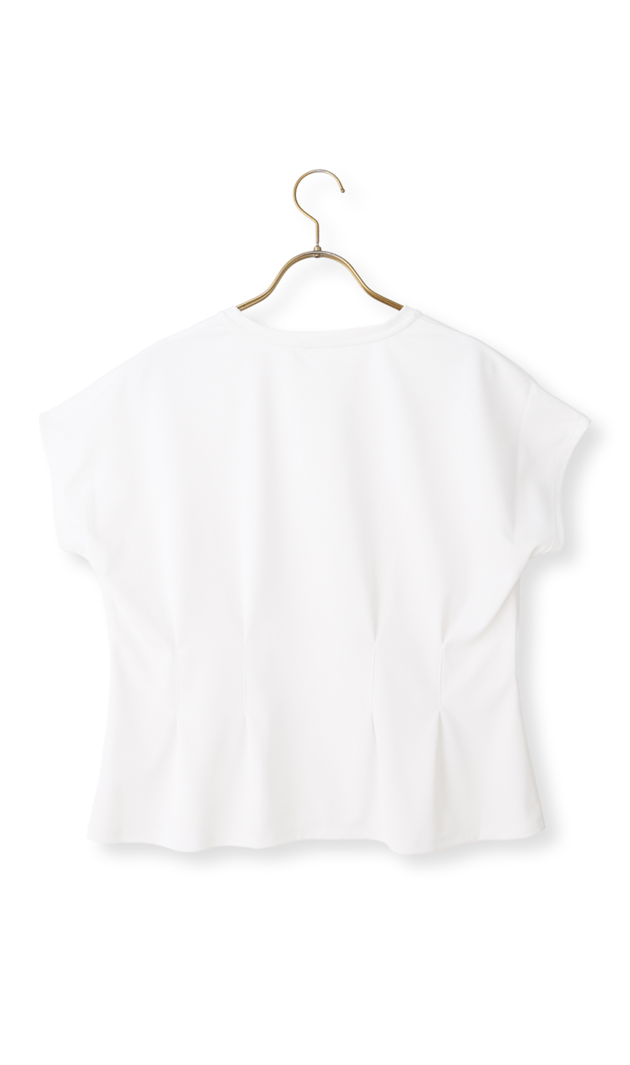 透けないカットソー【半袖】【ペプラム】【＃すご】【WEB限定サイズあり】 ホワイト S