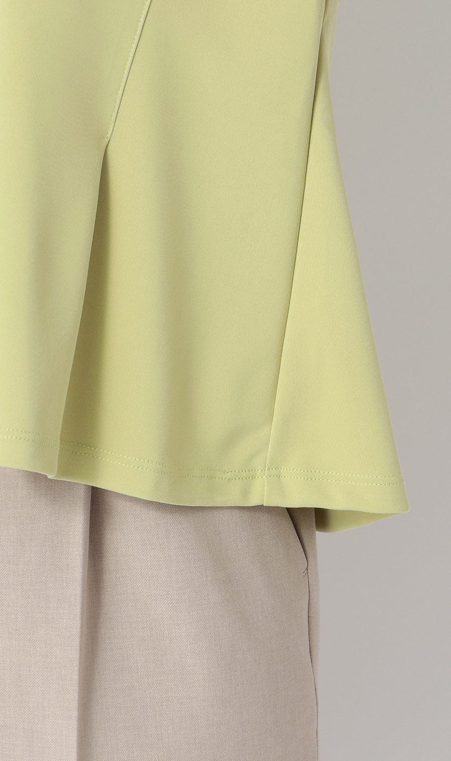 透けないカットソー【半袖】【ペプラム】【＃すご】【WEB限定サイズあり】 ミント S