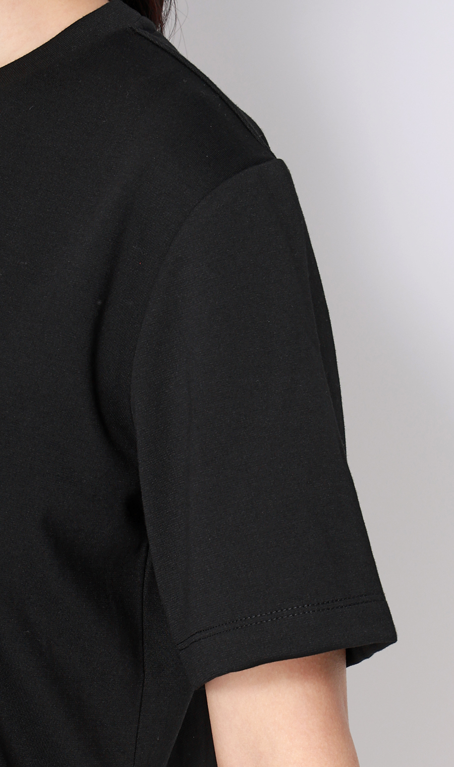 ゼロプレッシャーカットソー【クルーネック】【涼】【半袖】 ブラック S