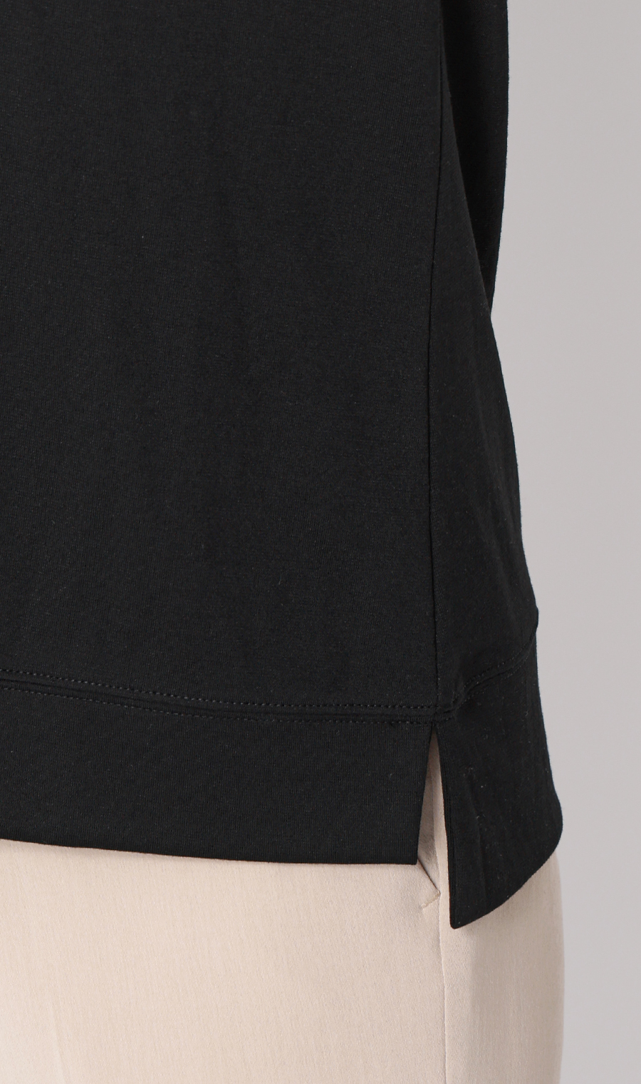 ゼロプレッシャーカットソー【クルーネック】【涼】【半袖】 ブラック S