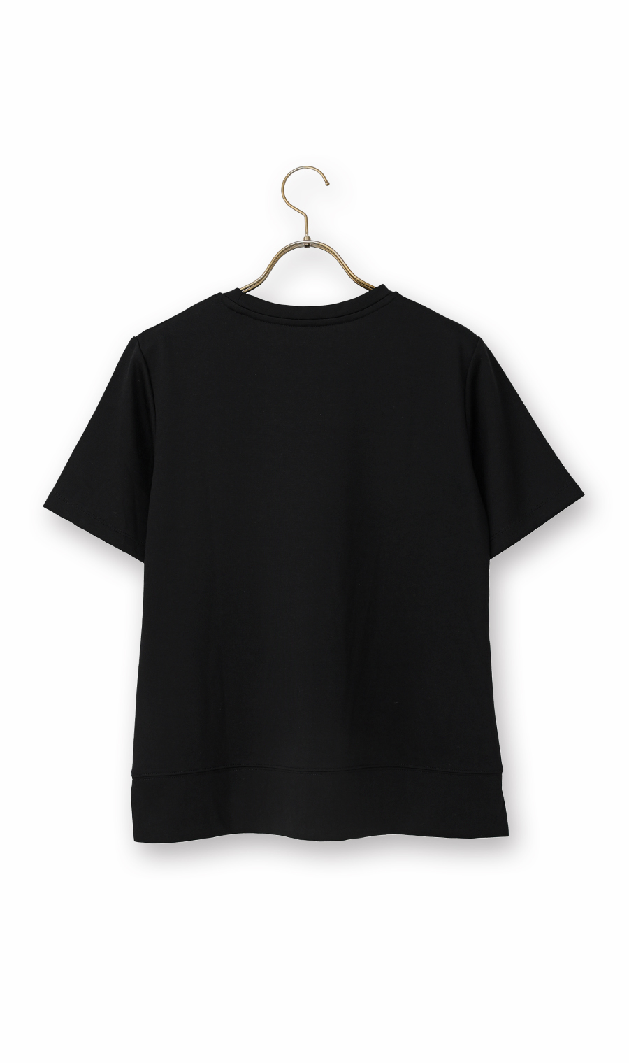 ゼロプレッシャーカットソー【クルーネック】【涼】【半袖】 ブラック S