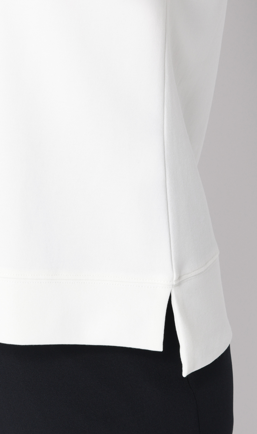 ゼロプレッシャーカットソー【クルーネック】【涼】【半袖】 ホワイト S