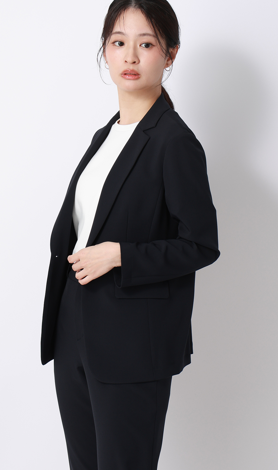 ゼロプレッシャーカットソー【クルーネック】【涼】【半袖】 ホワイト S