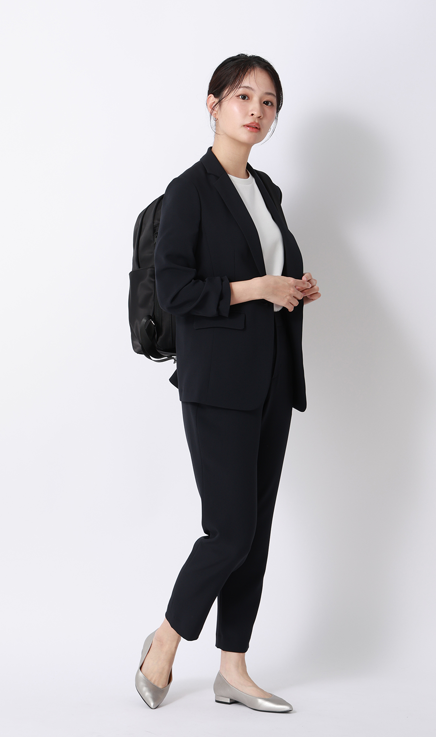 ゼロプレッシャーカットソー【クルーネック】【涼】【半袖】 ホワイト S