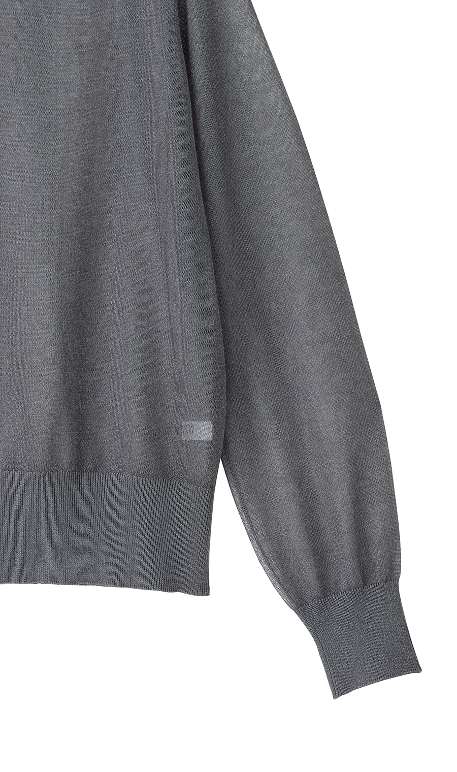 シアーフィルムラメニット【長袖】 グレー S