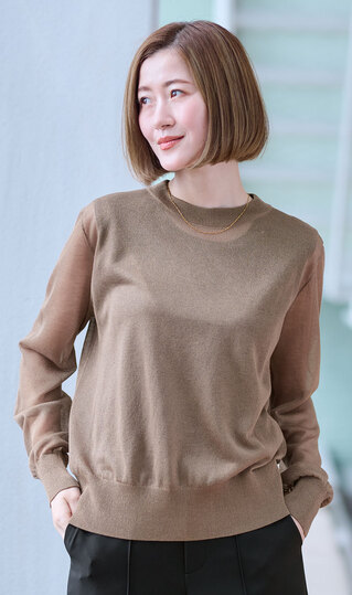 シアーフィルムラメニット【長袖】