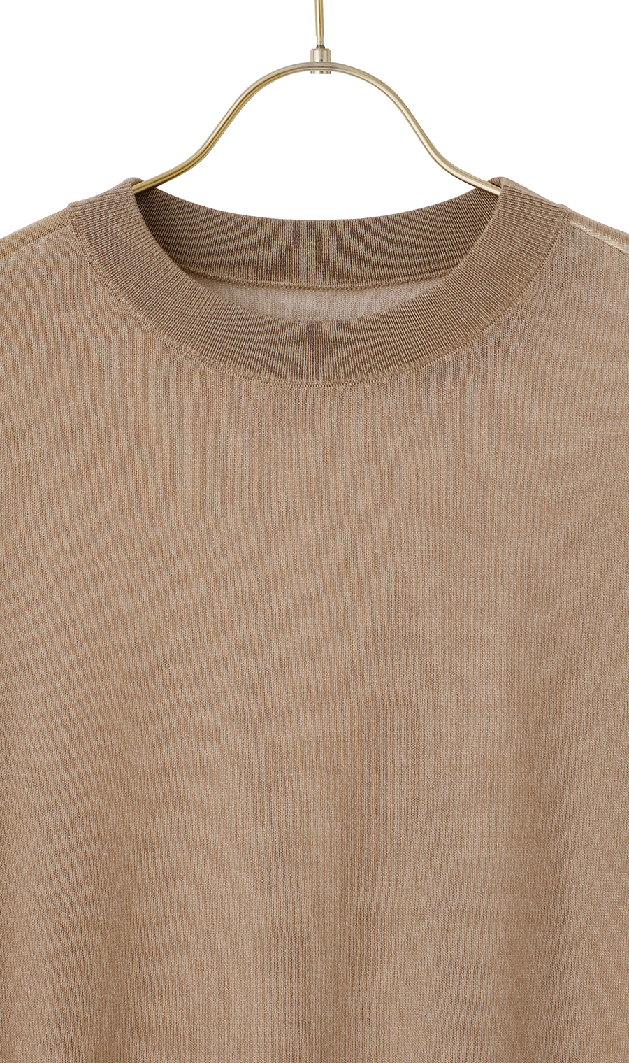 シアーフィルムラメニット【長袖】 ブラウン S