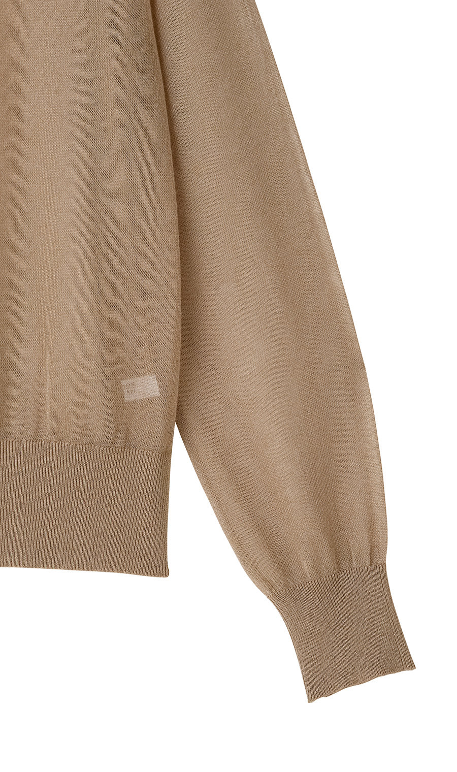 シアーフィルムラメニット【長袖】 ブラウン S