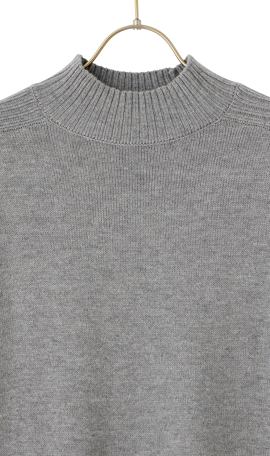 ミドルゲージハイネックニット《長袖》 グレー S
