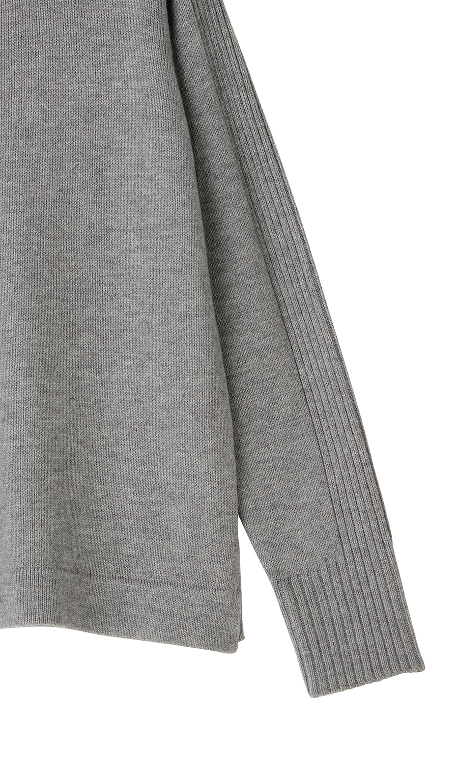 ミドルゲージハイネックニット《長袖》 グレー S