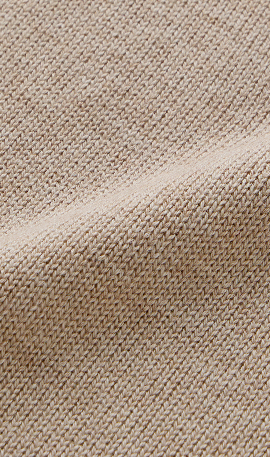 ミドルゲージハイネックニット《長袖》 ベージュ S